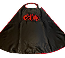 DC Comics HARLEY QUINN Black  Red BATMAN CAPE Costume Accessory, Halloween