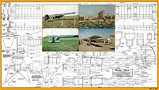 Model Airplane Plan RC : Fieseler Fi.156 Storch 70" 1/8 Scale for .40 Engine