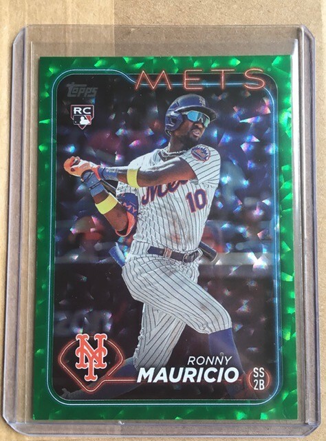 2024 Topps Series 1 Green Crackle Foil /499 Ronny Mauricio #224 Rookie RC