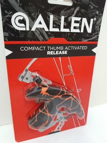 ALLEN ORANGE AND BLACK COMPACT THUMB ACTIVATED COMPOUND BOW RELEASE - Picture 4 of 5
