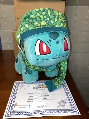 Build A Bear Bulbasaur Pokemon With Hat, Scarf, Sound, And Certificate New | eBay