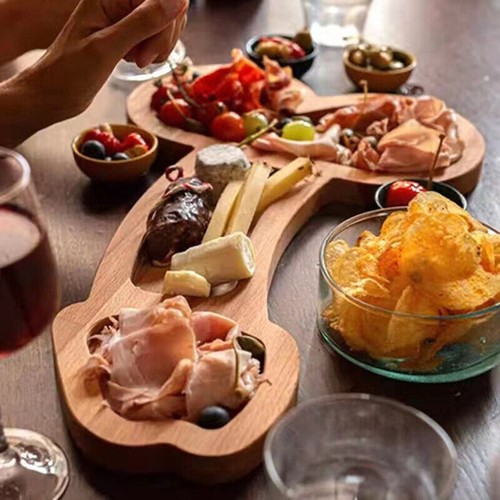 Wooden Cheese Board Serving Aperitif Charcuterie Tray Meat Cheese Platter Party - Picture 4 of 16