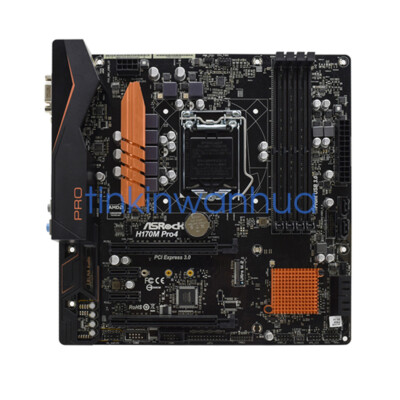 ASRock製 MicroATXマザボ　H170M Pro4　LGA1151 For ASRock H170M Pro4 DDR4 VGA+DP+DVI+ 6×SATA3 Micro ATX