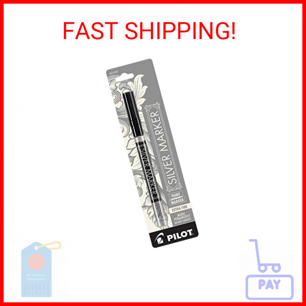 PIL Pilot Extra Fine Point Silver Marker, Permanent Ink, 25 Count