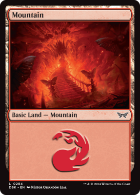 #ad x4 Mountain DSK Duskmourn MTG 284 BASIC LAND M NM 4x $1.25