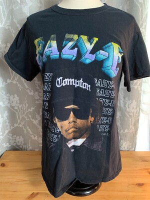 Men s Small Eazy-E NWA Compton Black Graphic T-shirt 90 s Vintage Style