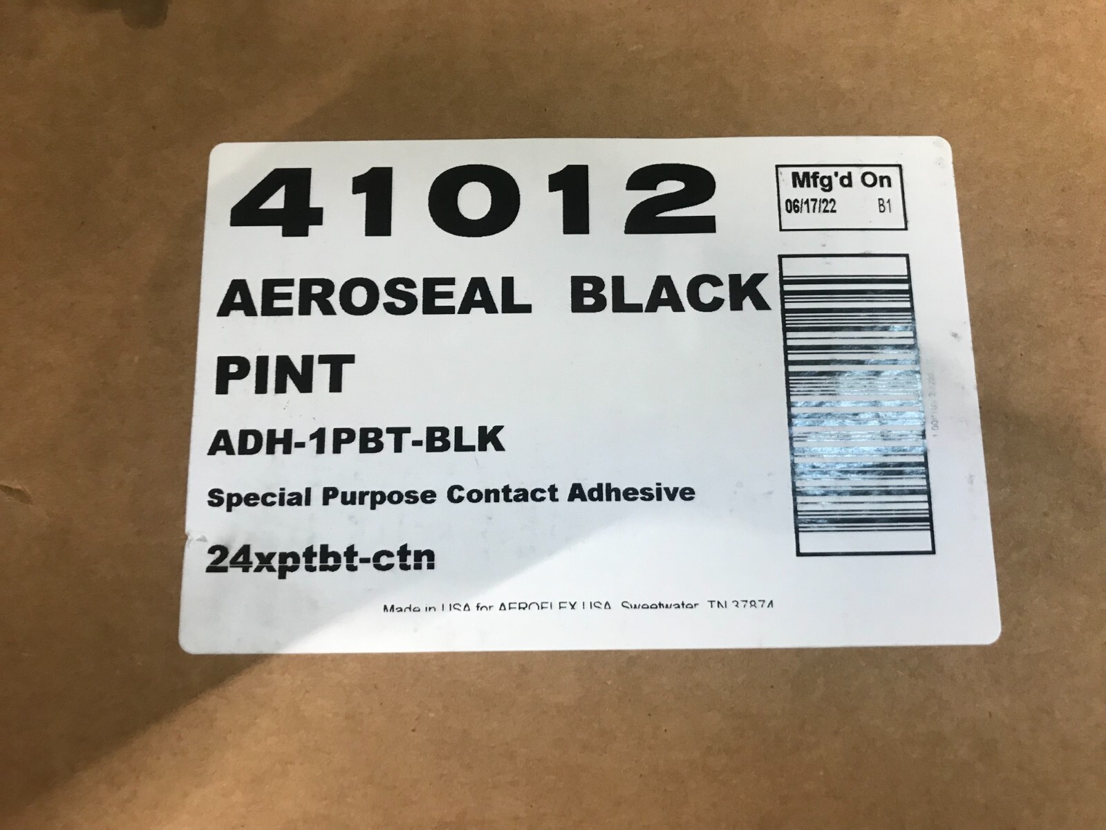 AEROSEAL AEROFLEX USA 1 Pint Brush Top Black Adhesive for Insulation