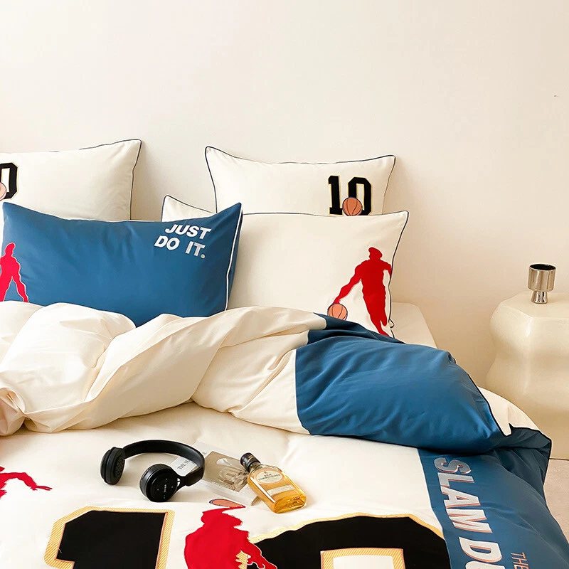 Blue Basketball Boys Room  Duvet Cover Sport Bedding - Image 3 of 4