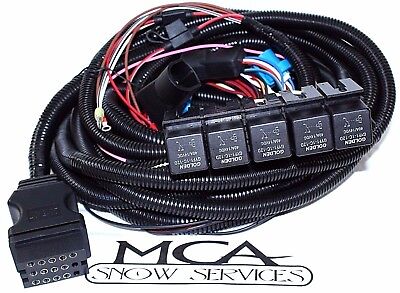 BOSS SNOW PLOW 13 PIN HARNESS 5 RELAY MAIN TRUCK SIDE ... boss snow plow wire harness 