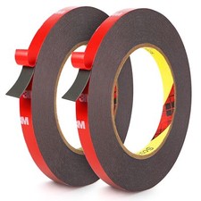 Double Sided Tape 2 Pack 33FT x 0.4IN Heavy Duty Mounting Tape Two Sided Acry...