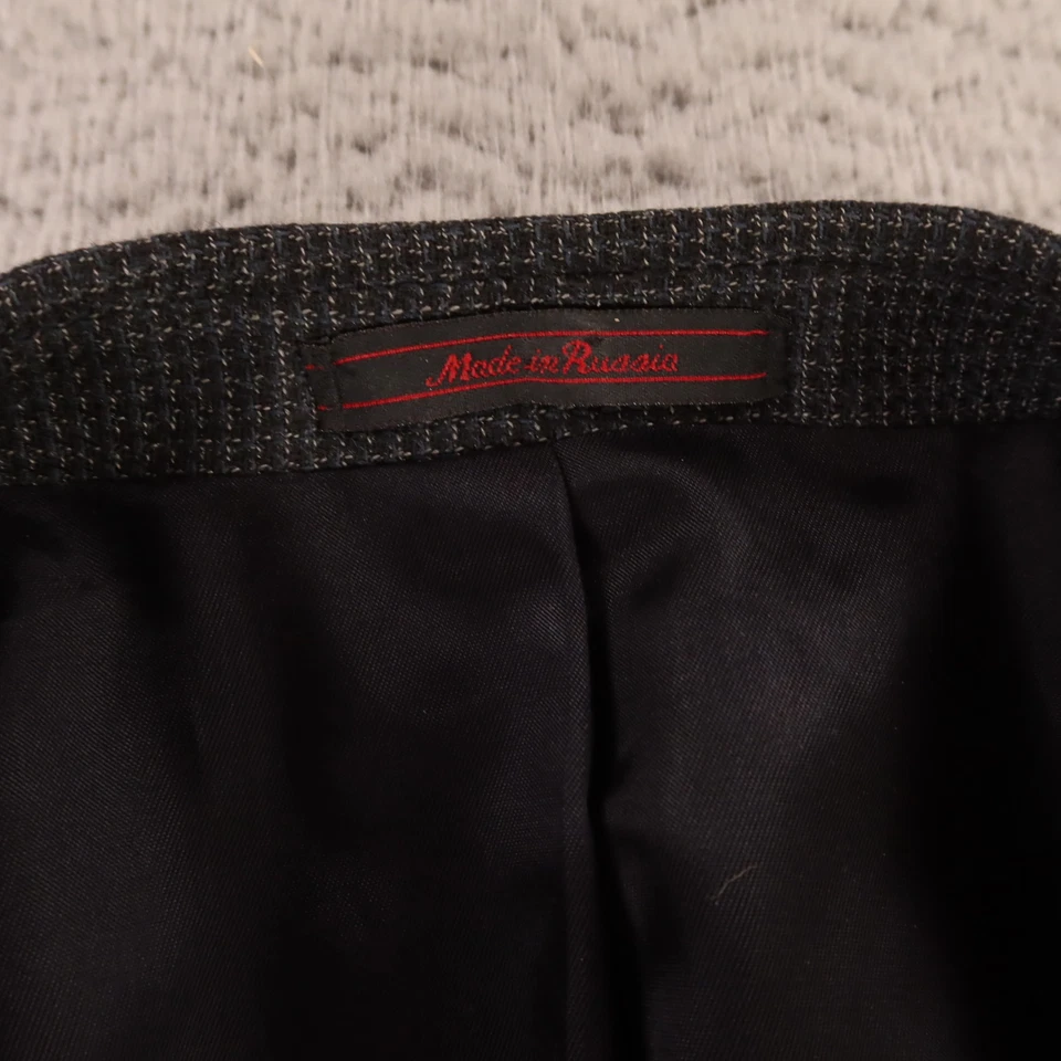 Stuart Hughes Jacket M Gray Nailshead Check Wool Tweed Blazer Sport Coat 42R - Image 3 of 4