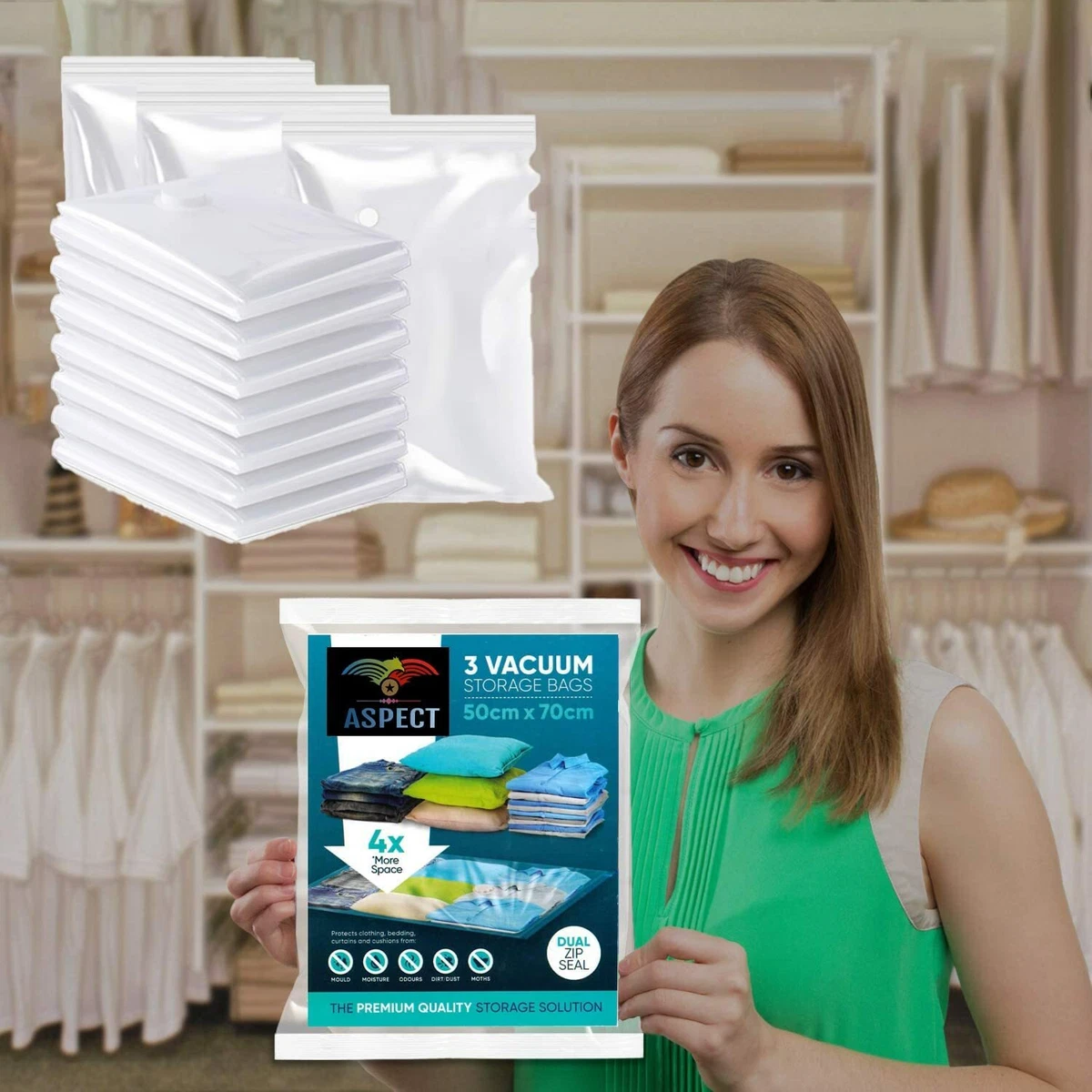 Space saving cheap vacuum bags