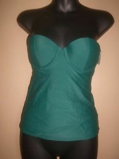 NEW NWT OLD NAVY GREEN UNDERWIRE SWIMSUIT SWIM TANKINI TOP SIZE XS