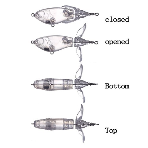 10PCS 8.5CM/9.5CM Topwater Popper Spink Bait Unpainted Bait Blank Fishing Lure - Picture 3 of 11