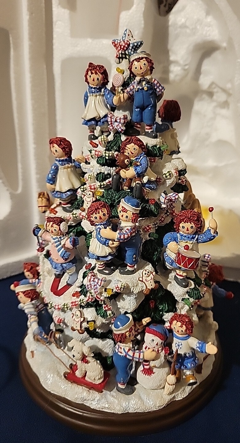 Danbury Mint The Raggedy Ann And Andy Christmas Tree 2009 RARE