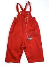 Vintage 1950s/60s Quilted Lamb Flying Kite Kids/Children's Overalls 1960s/50s