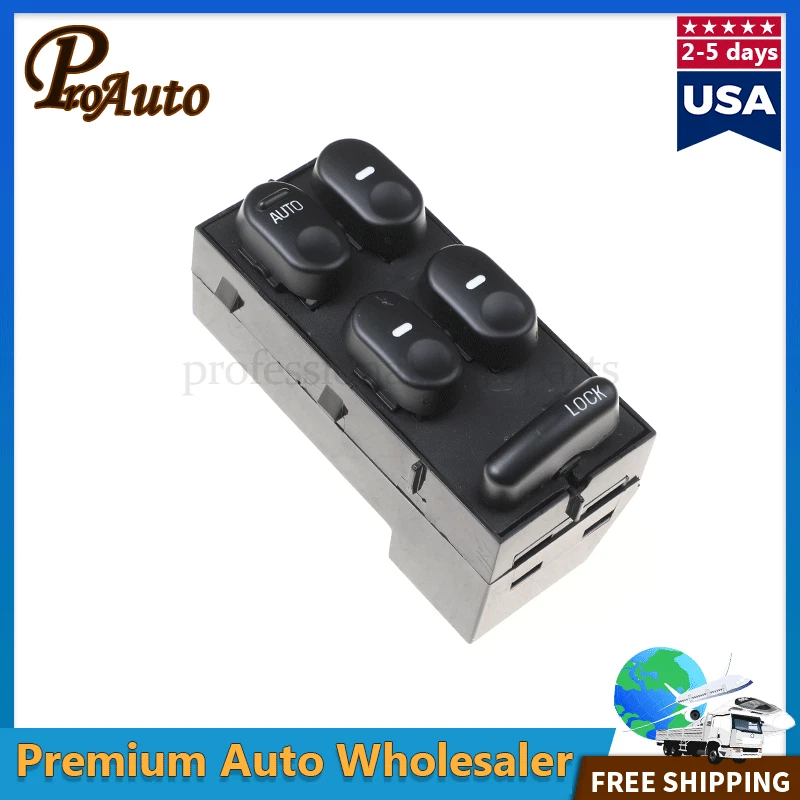 Interruptor de ventana eléctrica maestro del lado del conductor 10433029 para Buick Century Regal 97-05 Foto 4 de 4