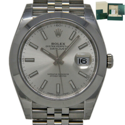 Rolex New Datejust 41mm Silver Dial  Jubilee *FACTORYWARRANTYDATED2021* #RL438