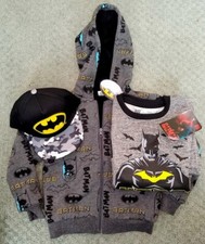See all photos HUGE LOT Batman sweatshirts, hats, pjs, toy figurine Brand new 