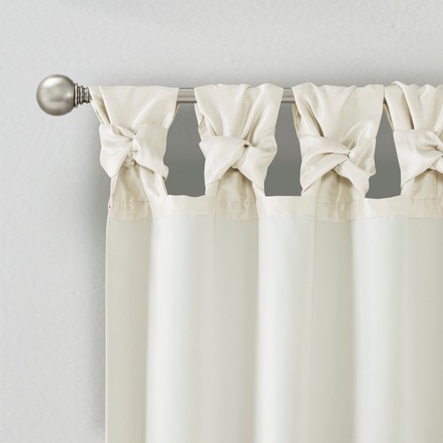 Madison Park Emilia Twist Tab Lined Window Curtain Panel Pack of 1 Window Drape - Picture 57 of 103