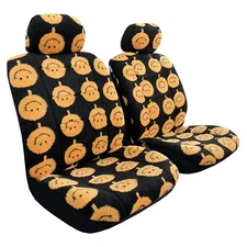 For Toyota Camry Front Seat Covers Smile Design Extra Soft Faux Sheepskin