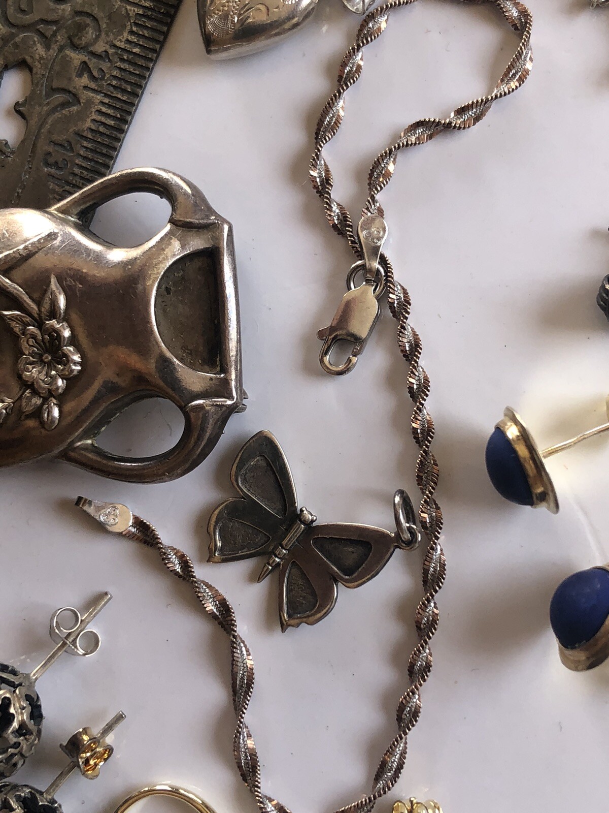 Small Lot Sterling Silver Jewelry Vase Brooch Can Be Used,Holds Flowers