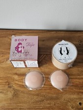 Tuopuda 5m X 6cm Breast Tape  Silicon Nipple Covers In Nude Beige BNIB