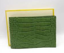 Graphic Image Photo Album Leather Crocodile Holds 24 4x6 Photos GREEN Horizontal