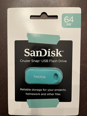 SanDisk  Cruzer Snap USB Flash Drive 64GB, Green SDCZ62-064G-A4G