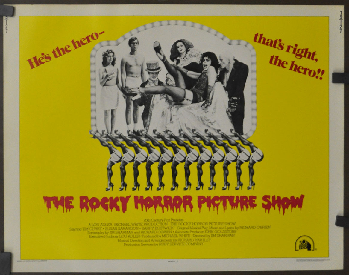 ROCKY HORROR PICTURE SHOW 1975 ORIG 22X28 MOVIE POSTER TIM CURRY