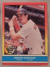  (2)  1988 Fleer Revco Baseball's Hottest Stars Benito Santiago Padres 