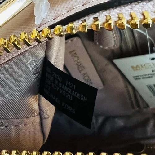 Cartera mediana de cuero/PVC Michael Kors MK Ayden opción billetera nueva con etiquetas rosa - Imagen 8 de 31