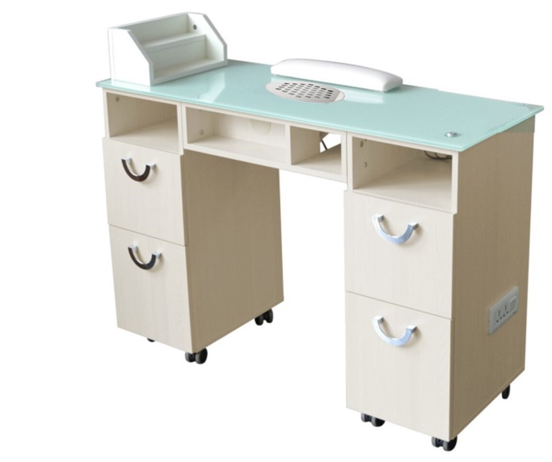 CRETA Mesa de manicura profesional para salón belleza estética uñas y maquillaje