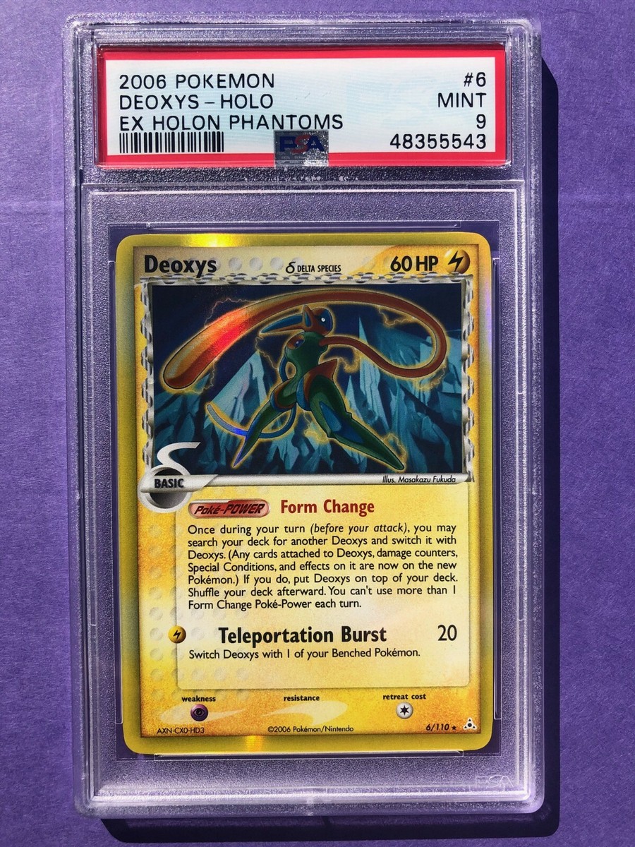 2006 Pokemon PSA 9 Deoxys Holo - 6/110 EX Holon Phantoms 2006 Pokemon PSA 9 Deoxys Holo - 6/110 EX Holon Phantoms