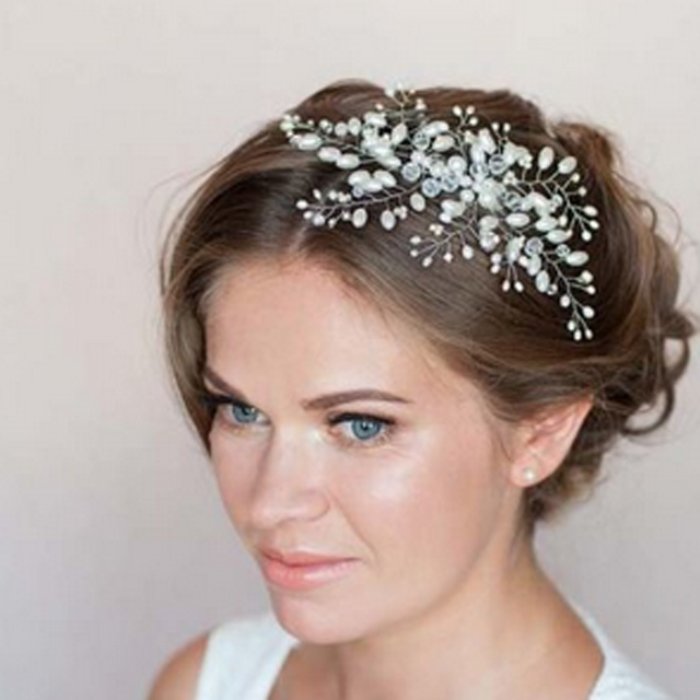 Vintage Hair Sticks Handmade Pearl Wedding Bridal Woman Head Wear