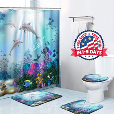 Cortinas de Ba o Set Completo Accesorios para Ba os Moderno para Ducha 4Pcs NEW