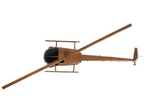 R-22 R22 Robinson 22 Helicóptero Madera Caoba Madera Escritorio Exhibición Modelo DEFECTUOSO - Imagen 5 de 8