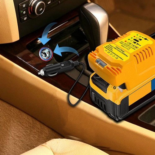 Portable Mini Fast Car Charger For Dewalt 18V 20V Battery Replacement Charger AU - Picture 6 of 11
