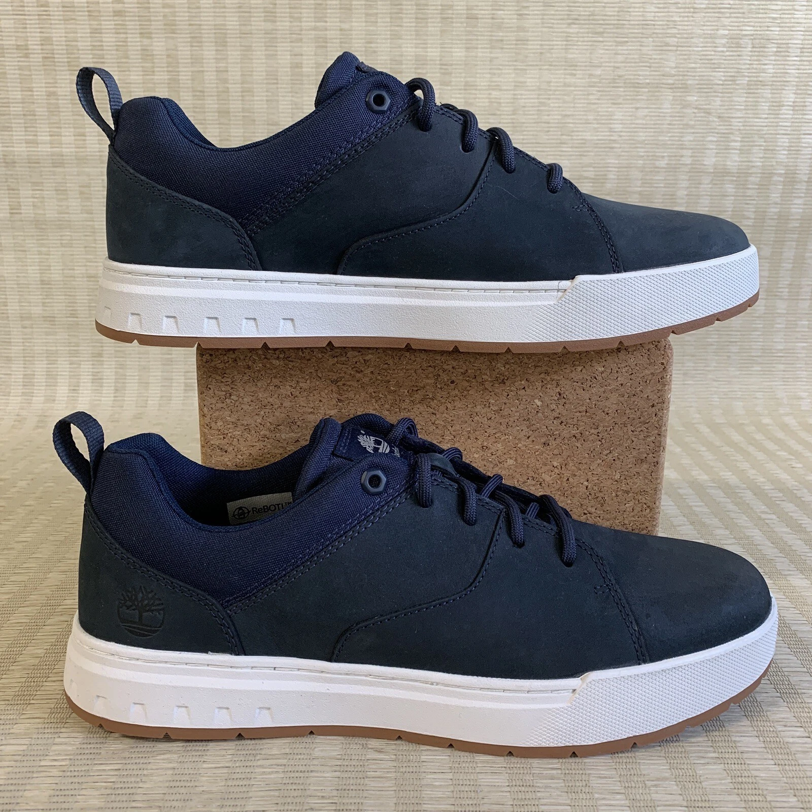 Timberland Uomo Maple Grove Blu Navy Pelle Oxford Sneakers Lug Scarpe Taglia 9 5