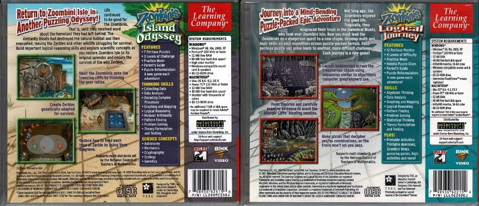 2 Zoombinis Logical Journey and Island Odyssey Pc Both Sealed New Win10 8 7 XP - Image 2 of 4