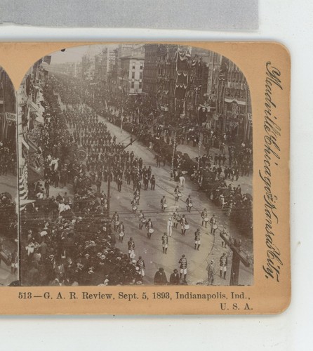 G.A.R. Review Sept 1893 Indianapolis IN Indiana Keystone Stereoview