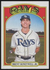 2021 TOPPS HERITAGE HIGH NUMBER #523 BRENT HONEYWELL JR QTY AVAILABLE RAYS RC