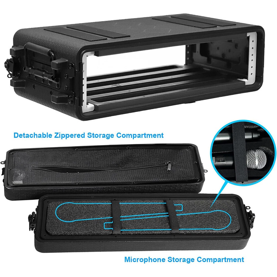 19inch 2U Rack Case HDPE - Waterproof, Dustproof, and Shock-Mount Flight Case - Image 2 of 4