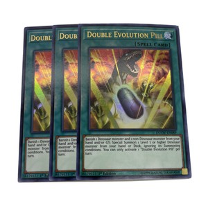 YUGIOH! 3X DUOV-EN089 DOUBLE EVOLUTION PILL - ULTRA RARE Yu-gi-oh! DINO
