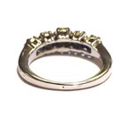 14k white gold .47ct Natural diamond cluster ring womens band antique 4.5g 7 — photo 5