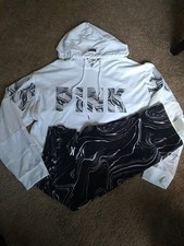 Victoria's Secret Pink Tye Dye Hoodie High Waist Leggings Set L 2018 Htf