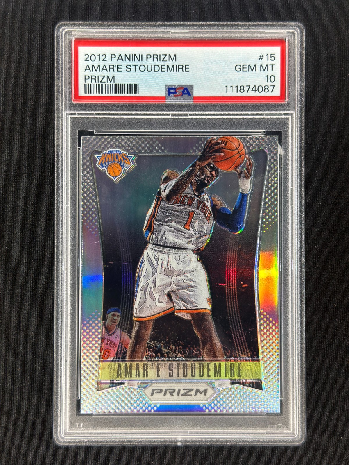 Amar'e Stoudemire 2012 Panini Prizm Silver Prizm PSA 10 SP Pop 16 Knicks HOF
