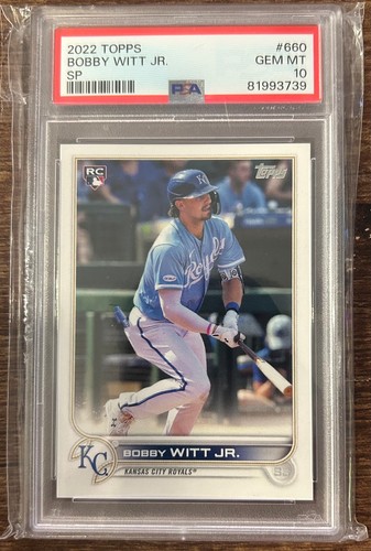 2022 Topps Series 2 Bobby Witt Jr. RC SP Image Variation #660 PSA 10