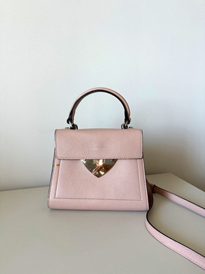 Coccinelle Pink Leather Crossbody Top Handle Bag
