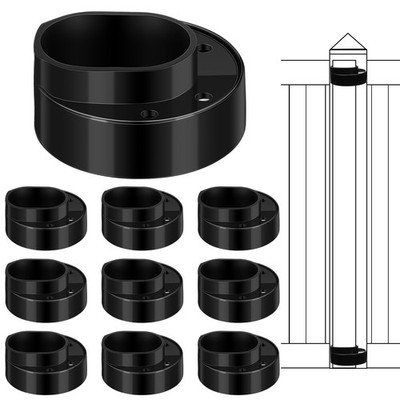 Threlaco 10 Pack Ultra Durable Vinyl Fence Post Donut Heavy-Duty 2-3/8 Steel Pos